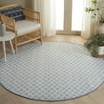 thumbnail image 2 of SAFAVIEH Vermont Jilliean Diamond Quatrefoil Area Rug, Blue/Ivory, 6' x 6' Round, 2 of 7