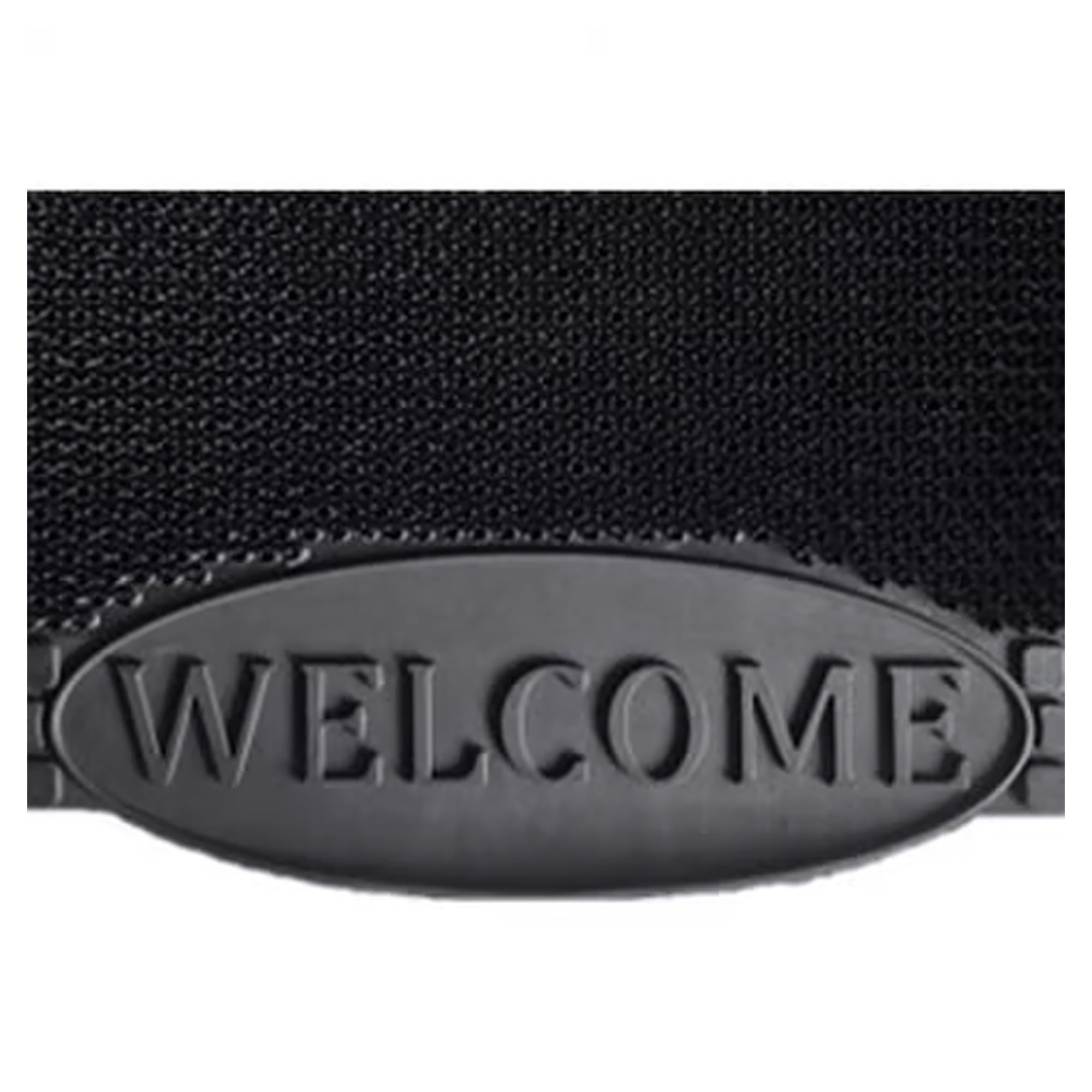Direct Home Textiles Goup 36 in. W X 20 in. L Black Rubber Door Mat