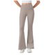 thumbnail image 1 of Pincandy Women's Solid Color High Waist Elastic Waist Yoga Pants, Flared Hem, Casual & Fitness Activities, 1 of 5