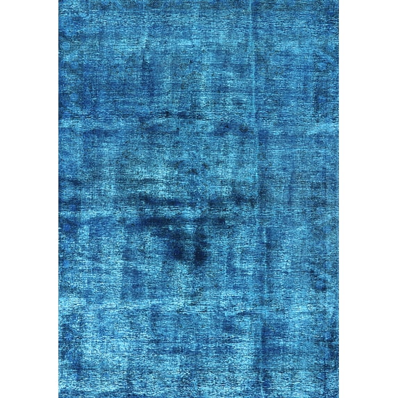 Ahgly Company Indoor Rectangle Oriental Light Blue Industrial Area Rugs, 4' x 6'