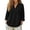 68#Black, variant on Linen Tops for Women - Summer Gauzy Shirts Long Sleeve V Neck Peasant Boho Blouses Dressy Casual Tunic Loose Tshirts Turquoise L