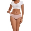 thumbnail image 2 of INNERSY Seamless Silky Underwear for Women No Show Hipster Panties 3 Pack(2XL,Soft Trio), 2 of 9