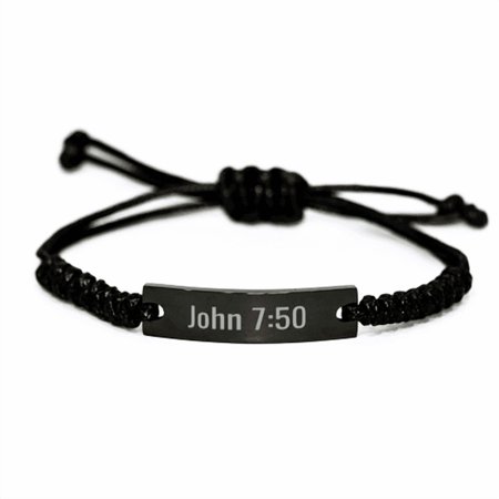 John 7 50 Bracelet John 7:50 Gift Bible Verse Scripture Stainless Steel Bracelet