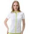 thumbnail image 1 of Monterey Club Women's Lightweight Pique Colorblock Golf Polo Shirt #2286, 1 of 4