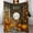 Ghost Door Pumpkinsblanket 30"x40" 1, variant on NIANHE Halloween Bear with Witch Hat blanket, comfortable and soft, warm casual blanket, printed design, winter sofa dormitory home decoration, must-have travel product. Size is 50x60 inches.