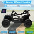 thumbnail image 6 of Joyracer 24 Volt Ride on Toys 2 Seater, 4WD Power Car wheels UTV with 4*200W Motors, Remote Control, Bluetooth, Spring Suspension, LED Light, White, 6 of 10