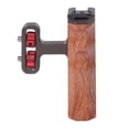 thumbnail image 3 of Jaula De Cámara Universal Mango De Un Solo Lado Agarre De Mano De Madera Diseño Antideslizante Con Orificio De Tornillo De 1/4 Montura De Zapata Fría Para Jaula De Cámara sonducket EL011829-00, 3 of 6