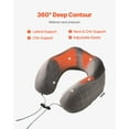 thumbnail image 3 of Upgraded Memory Foam Travel Neck Pillow, U-Shaped Support for Airplane & Car, Dark Gray, 3 of 11