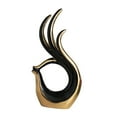 thumbnail image 5 of Baoblaze Abstract Art Ceramic Statue Ceramic Sculpture for Bedroom Centerpiece Office Black gold, 5 of 8