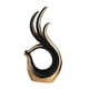 thumbnail image 5 of Estatua de cerámica de arte abstracto para decoración del hogar, estantería, comedor y sala de estar. Oro negro, 5 of 9