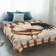 thumbnail image 4 of Vintage Rooster Blanket Soft Cozy Warm Throw Blanket for Couch, Plush Fuzzy Flannel Fleece Blankets for Sofa, Watercolor Spring Floral Farmhouse Animals Bed Blankets Gifts for Men, 50"x80", 4 of 9