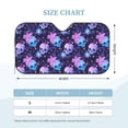 thumbnail image 2 of Kdxio Skull starry sky flower leaf Print Windshield Sun Shade, Foldable Sun Blocker for Car,Truck,SUV Automotive Interior Sun Protection,Reflective Shade for Front Windshield(Medium), 2 of 6