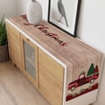 thumbnail image 4 of Red Plaid Christmas Table Runner 72 Inches Long Farmhouse Dress Scarves, Truck Xmas Tree Vintage Winter Wooden Dining Tablerunner for Coffee Table/Kitchen Island/Party Décor, 13" x 72", 4 of 8
