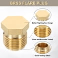 thumbnail image 3 of 2Pack Tapones de Flare de Latón de 5/8" OD, Rosca Masculina 7/8"-14 UNF para Accesorios de Tubo SAE, 3 of 6