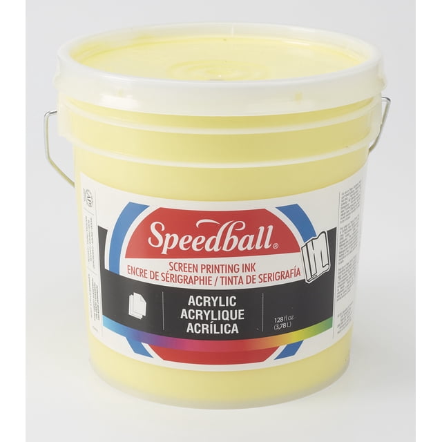 Speedball Acrylic Screen Printing Ink, 128-Ounce, Process Yellow