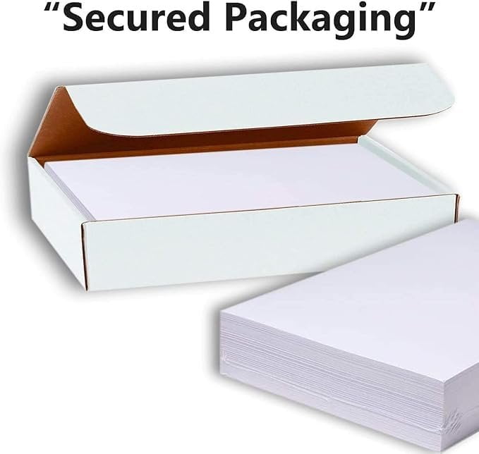 Hamilco White Glossy Paper 8.5x11" for Laser Printing 100 lb Text 400 Sheets