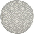 thumbnail image 4 of SAFAVIEH Cambridge Julian Geometric Wool Area Rug, Silver/Ivory, 6' x 6' Round, 4 of 10