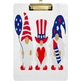 thumbnail image 1 of FMSHPON Patriotic Gnomes Celebrating 4th of July Clipboard Hardboard Wood Nursing Clip Board and Pull for Standard A4 Letter 13x9 inches, 1 of 7