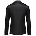 thumbnail image 2 of Veste de Complet Ajustée Décontractée pour Homme, Blazer d'Affaires à Revers Cranté à un Bouton, 2 of 5