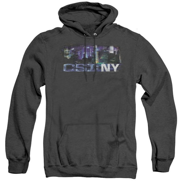 Csi Ny Never Rests Adult Heather Hoodie Sweatshirt Black