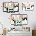 thumbnail image 4 of Designart "Pink and Green Geode Marble I" Abstract Marble Framed Wall Art Set Of 3 - Pink Modern Frame Gallery Set For Office Decor, 4 of 6
