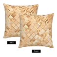 thumbnail image 4 of Multi-Size Linen Sofa Pillow Cover Invisible Zipper Open And Close Strong Use For Sofa Chair Garden Sofa Car Rose Gold Leopard Print Animal Skin Texture_2 16"X16", 4 of 8