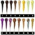thumbnail image 4 of Sissi's Synthetic Hair Drawstring Rope Braids Ponytails Chignon Fishtail Ponytail Extension Purple Green Color Hairpiece, 4 of 25