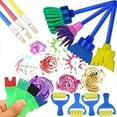 thumbnail image 5 of Juego de 12 pinceles de pintura para niños, lavables, con esponja. Herramientas para el aprendizaje temprano., 5 of 5