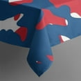 thumbnail image 5 of Red Blue Camo Bold Shapes Pattern Square Tablecloth,Waterproof Square Table Cover,Wipeable Spillproof Washable Table Cover for Home Kitchen Party Decor 52"x52"(132x132cm), 5 of 6