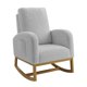 thumbnail image 1 of QinaQin Sillón mecedora para lactancia, tapizado chenille suave, respaldo alto y bolsillo lateral, ideal para nursery, sala o recámara, 1 of 7