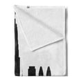 thumbnail image 2 of Cincinnati Soft Flannel Fleece Blanket, Details Towers Modern Outline Panorama Downtown Skyline Shady Contour, Cozy Plush for Indoor and Outdoor Use, 50" x 60", Charcoal Grey White, by Ambesonne, 2 of 5