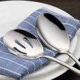 thumbnail image 3 of Serving Spoon Sets, Includes 2 Serving Spoons and 2 Slotted Serving Spoons, 8 3/4" Stainless Steel Buffet Banquet Spoons, 3 of 4