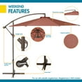 thumbnail image 4 of Classic Accessories Duck Covers Weekend Patio Cantilever Umbrella, 10 Foot, Cedarwood, 4 of 13