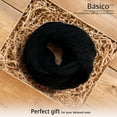 thumbnail image 5 of BASICO Black Infinity Scarf for Women Winter Chunky Knitted Scarves Warm Circle Cable Loop, 5 of 6
