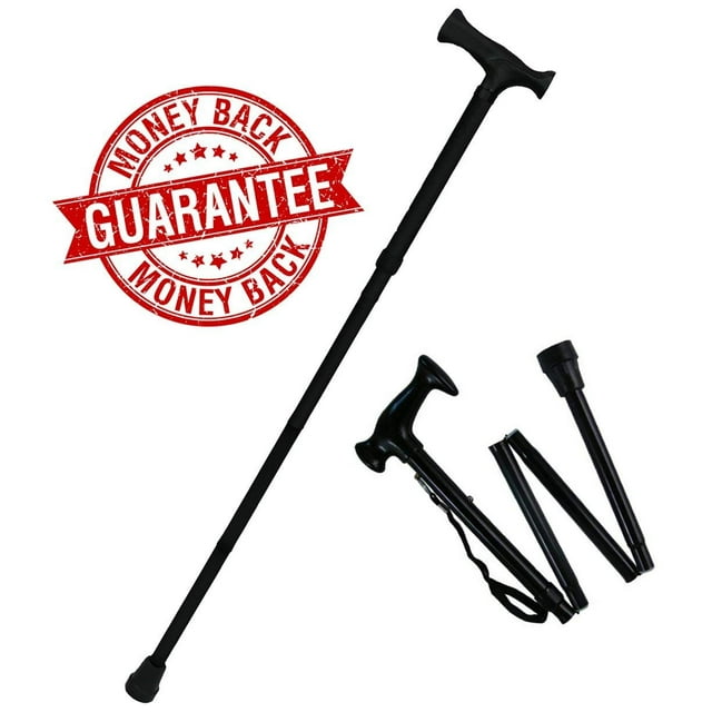 Premium Adjustable Folding Walking Canes Sticks for Men Women Aid Support Mobility Aids For Seniors Disabled and Elderly Stick Cane 33-37 inches