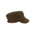 thumbnail image 3 of Distressed Washed Vintage Army Cap Military Style Hat, Brown, 3 of 4