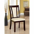 thumbnail image 3 of Wooden Side Chair With Padded Ivory Seat & Back, Pack Of 2, Cherry Brown, 3 of 3
