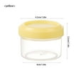 thumbnail image 2 of 4*Sauce Seasoning Box,Plastic Storage Box,Travel Condiment Containers,Reusable Containers Stackable Dipping Sauce Cups Set,Small Containers with Yellow Lids Leakproof Condiment Containers,Without BPA, 2 of 8