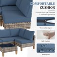 thumbnail image 5 of MRUAKA 7 Pieces Wicker Outdoor Patio Furniture Set, All Weather Yellow PE Rattan Sectional Conversation Sofa Set for Backyard,Pool,Light Blue, 5 of 8