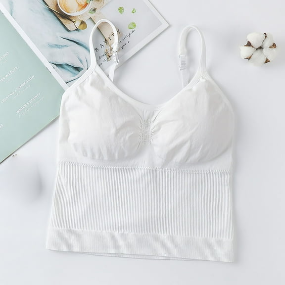 Xunlbb Sports Bras for Women, French Camisole Beautiful Back Chest Wrapped Elongated Gathered Without Steel Ring Sports Underwear Women Base Shirt on Clearance