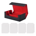 thumbnail image 3 of Caja para mazo de cartas, cierre magnético coleccionable, duradera, con pantalla de 4 divisores de tarjetas Negro Rojo con, 3 of 8