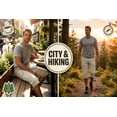 thumbnail image 2 of LONKITO Mens Shorts with Pockets Straigh Leg Hiking Shorts Casual Work Cargo Pants for Men Size L, 2 of 9