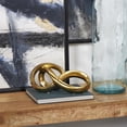 thumbnail image 2 of 11" x 5" Gold Ceramic Infinity Loop Abstract Sculpture, by DecMode, 2 of 11