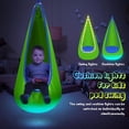 thumbnail image 2 of Light Up Kids Pod Swing Seat, Upgraded Kids Hanging Hammock Swing with LED Lights, Cotton Sensory Pod Swing Chair with Inflatable Pillow, Pod Swing for Kids Indoor & Outdoor, 2 of 6
