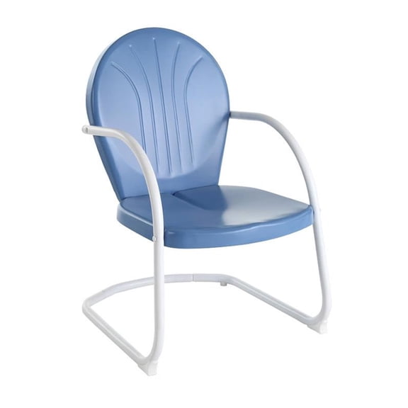 Outdoor Metal Armchair - Patio Seating - Weather Resistant - Glossy Finish - Single Seater - Modern Design