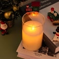 thumbnail image 4 of USB Rechargeable LED Candles, Glass LED Candle, Flameless Candles, Glass Battery Operated Candles, With Realistic Flickering Flames 7.5 * 12.5CM, Warm Color, 4 of 6