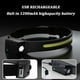 thumbnail image 5 of Linterna frontal LED impermeable y recargable por USB, linterna frontal ligera con sensor de movimiento para correr, pescar, hacer senderismo y andar en bicicleta., 5 of 5