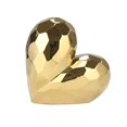 thumbnail image 4 of Sagebrook Home Gold Ceramic Heart 11.5", 4 of 5