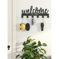 thumbnail image 3 of All-in-One Adhesive Wall Organizer: Key Holder, Hat Rack & Towel Hooks for Entryway, Kitchen, Bathroom - Modern, No-Drill Storage Solution, 3 of 7
