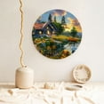 thumbnail image 5 of Kdxio Cozy Cottage Lakeside Sunset Bone China Decorative Plate Ceramic Decorative Plate for Home Office Wall Stand Decorative Plates for Home Bedroom-10in, 5 of 6